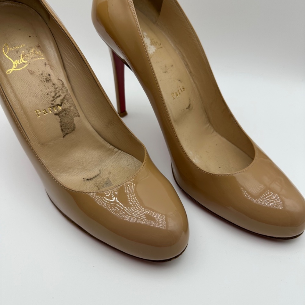 Christian Louboutin Simple 100 nude patent pumps size 40 - Picture 3 of 9